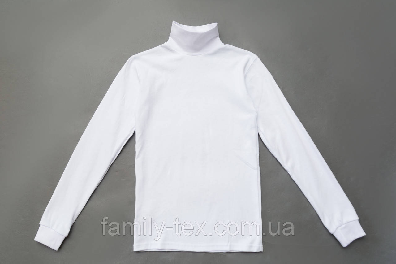 Біла водолазка для хлопчика класична SmileTime Classic White, фото 1