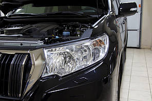 Вії на фари 2 шт для рефлекторної для Toyota Land Cruiser Prado 150, фото 1