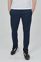 M-3XL. Темно-сині чоловічі спортивні штани з якісного та зносостійкого трикотажу лакости, фото 2