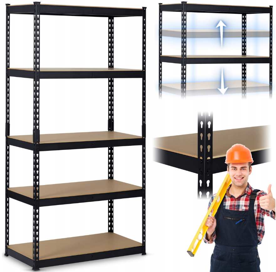 Багатофункціональний стелаж Humberg 183 x 90 x 45 см HR-700 Black (570001)