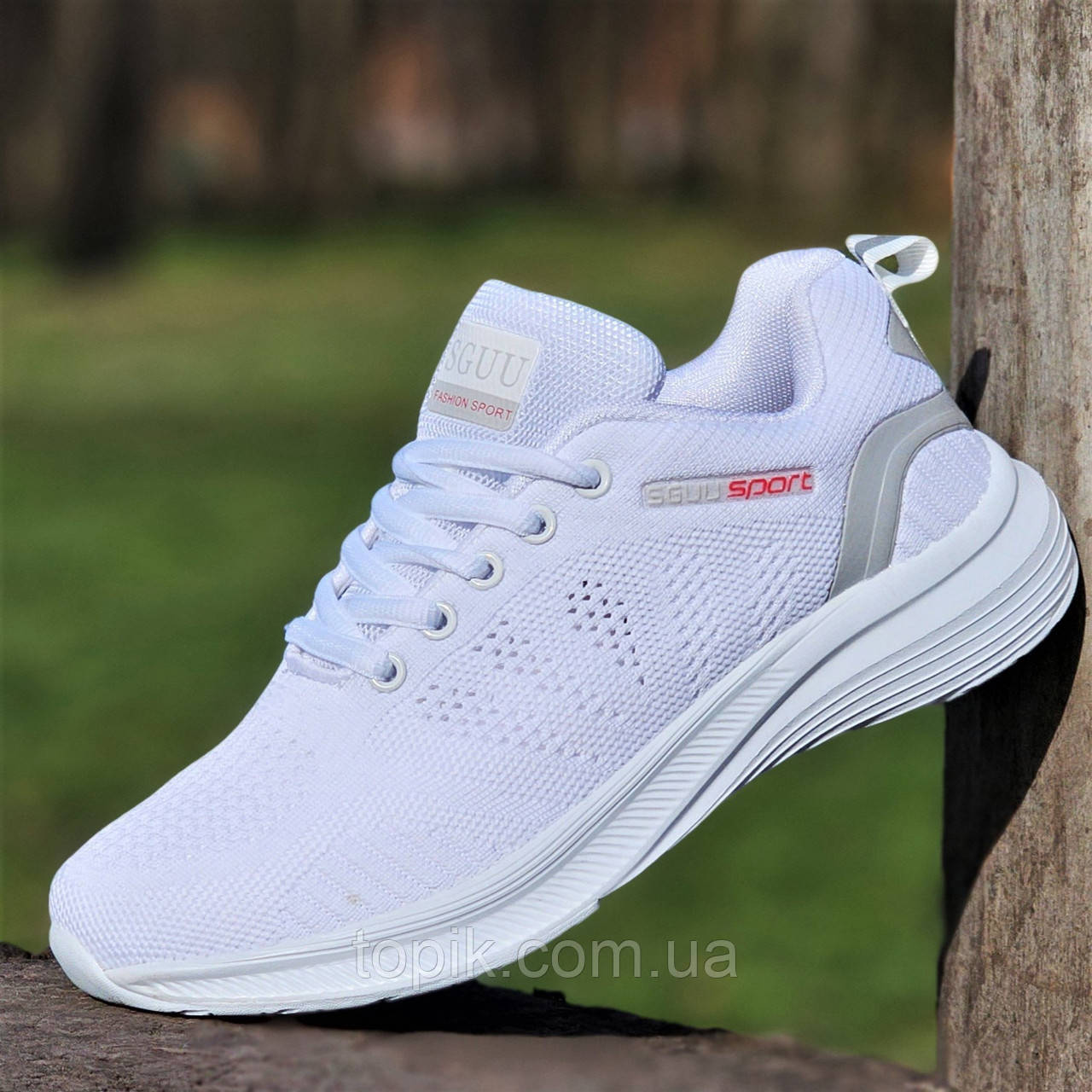 Кросівки жіночі білі літні текстильні сітка Кроссовки женские белые летние тканевые сетка (Код: 3201)