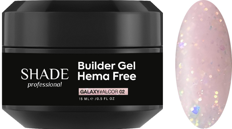 Білдер гель HEMA FREE BUILDER GEL GALAXY ALCOR 02 Shade, 15 мл