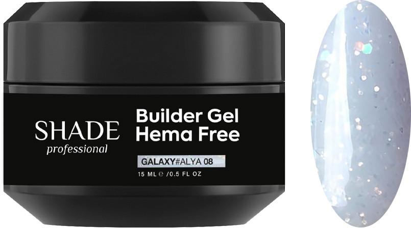 Білдер гель HEMA FREE BUILDER GEL GALAXY ALYA 08 Shade, 15 мл