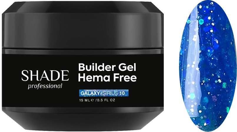 Білдер гель HEMA FREE BUILDER GEL GALAXY SIRIUS 10 Shade, 15 мл