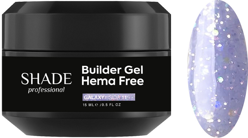 Билдер гель HEMA FREE BUILDER GEL GALAXY ISIDA 11 Shade, 15 мл
