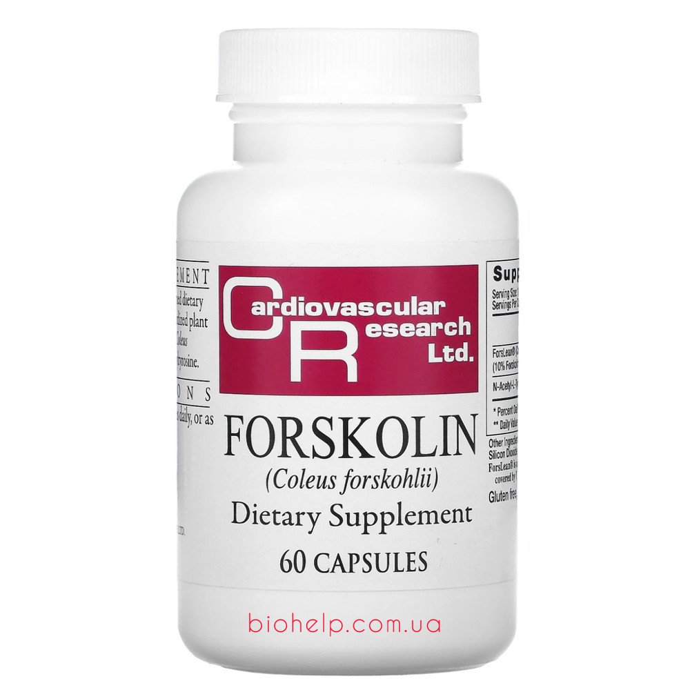Cardiovascular Research Forskolin / Форсколін Зниження ваги, прискорення матаболізму 60 капсул BX131