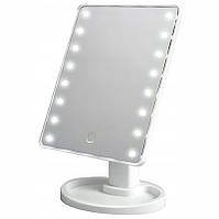 Оригінал! Дзеркало настільне з підсвіткою Large 16 LED Mirror 5308, біле - Вища Якість!