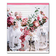 Зошит 36 листов лінія "Бріск" / Люблю квіти, фото 3