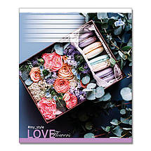 Зошит 36 листов лінія "Бріск" / Люблю квіти, фото 4