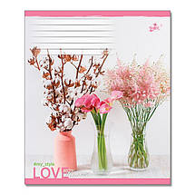 Зошит 36 листов лінія "Бріск" / Люблю квіти, фото 5