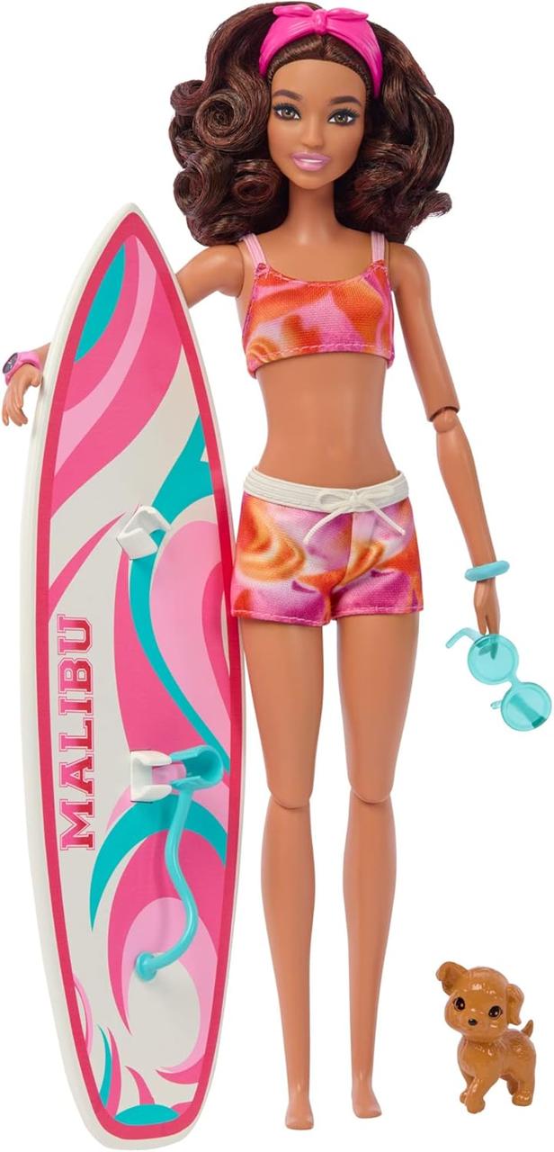Лялька Barbie Барбі з дошкою для серфінгу та домашнім цуценям HPL69 Mattel