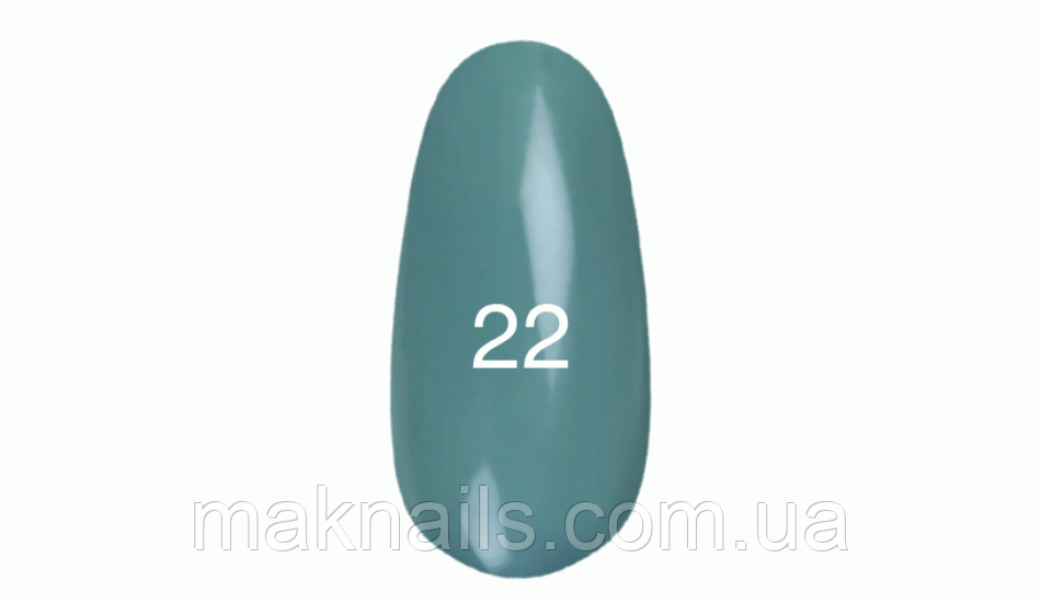 Гель-лак No 22 (Cеро-блакитна, емаль) 7 мл.