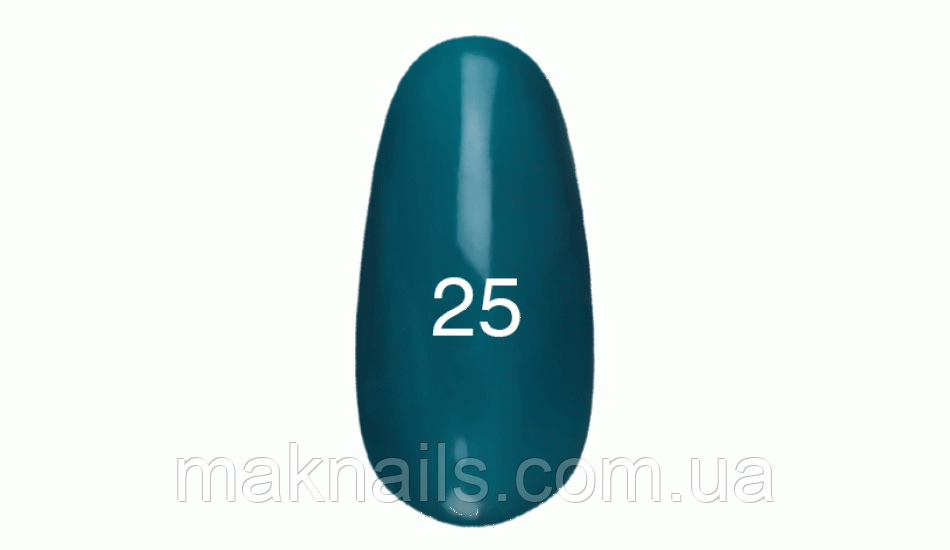 Гель-лак No 25 (темно бірюзовий) 7 мл.