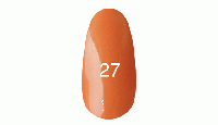 Гель лак №27 (оранжевый, эмаль) 7 мл.