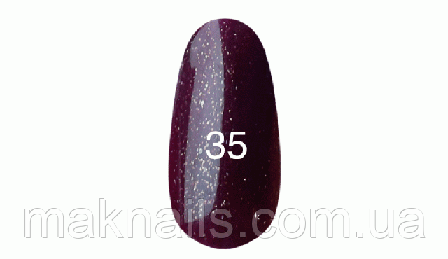 Гель лак №35 (темний бордовий з щільним блиском) 7 мл.