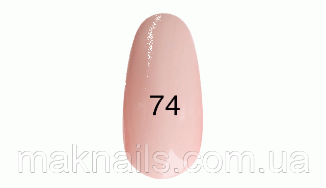 Гель лак №74 (персиково-рожевий,щільний) 7 мл.