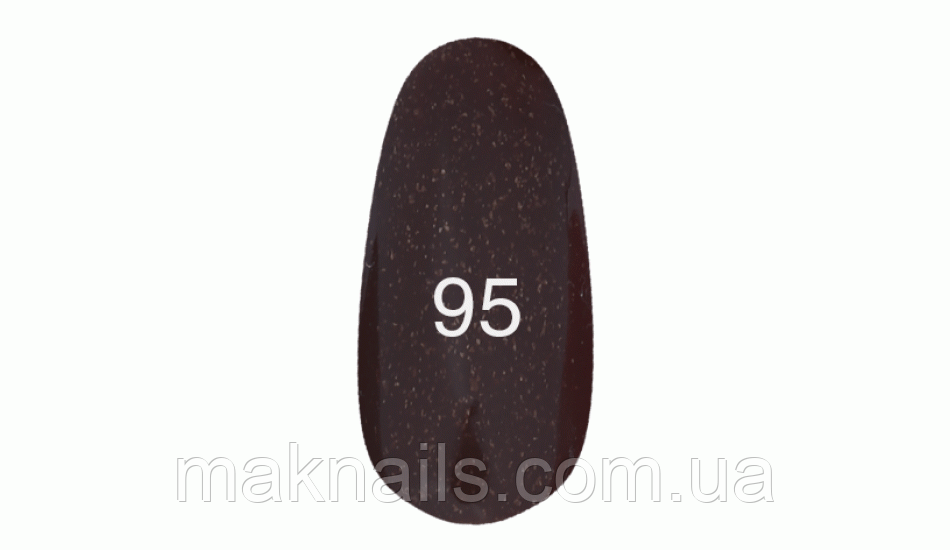 Гель лак №95 (темно-коричневий з мерехтінням) 7 мл.