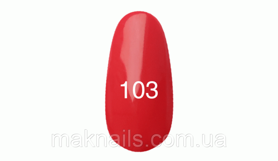 Гель-лак No 103 (червоно-кораловий) 7 мл.