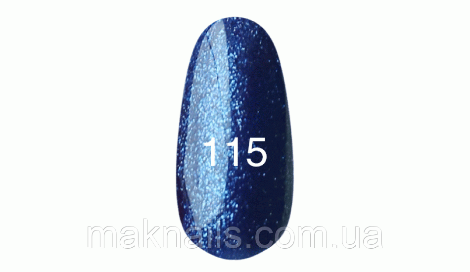 Гель лак №115 (синій з щільним блиском) 7 мл.