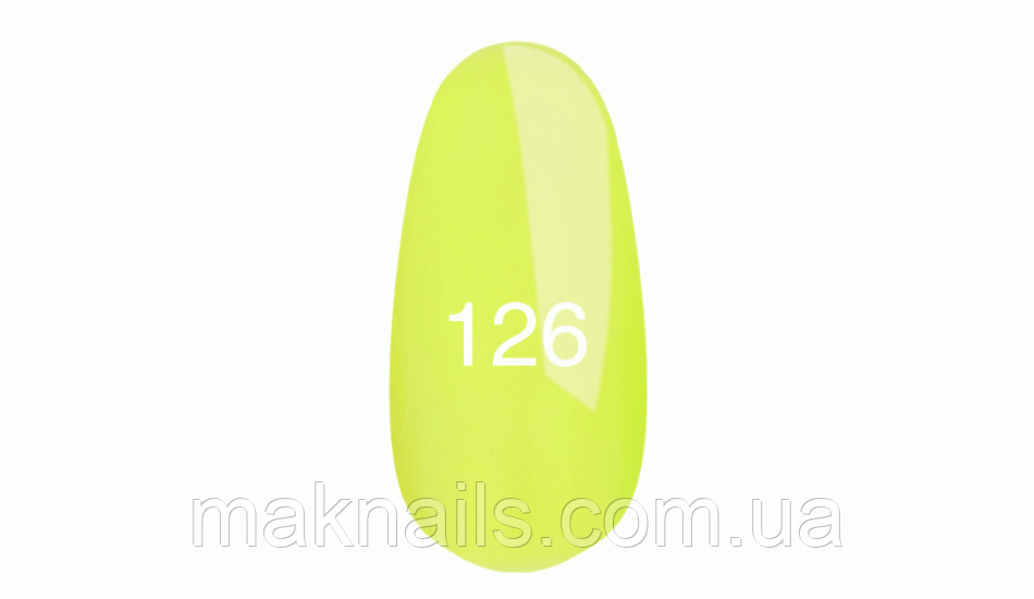 Гель-лак No 126 (неоновий жовтий) 7 мл.