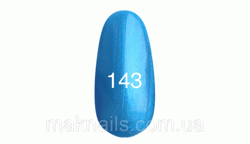 Гель-лак No 143, 7 мл блакитний зі щільним блиском