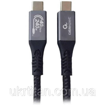 Оригінал! Дата кабель USB-C to USB-C 1.5m USB4 40Gbps/240W(48V5A)/8K60Hz Cablexpert (CCBP-USB4-CMCM240-1.5M) - Вища Якість!, фото 1