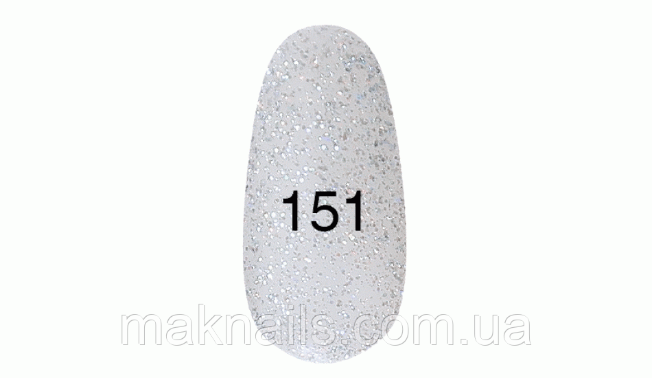 Гель-лак No 151 срібне голограмне мерехтіння 7 мл