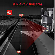 Вулична IP камера відеоспостереження з двома об'єктивами 4K 8MP WiFi Камера з віддаленим доступом, фото 5