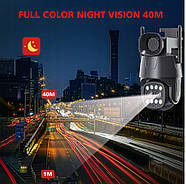 Вулична IP камера відеоспостереження з двома об'єктивами 4K 8MP WiFi Камера з віддаленим доступом, фото 7