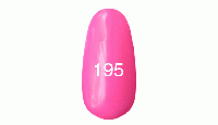 Гель лак № 195 неоново-розовый плотный, эмаль 7мл