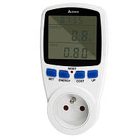 Енергометр цифровий Izoxis JK-PM03, до 16 А, потужність, напруга, частота, струм, споживана енергія, Польща