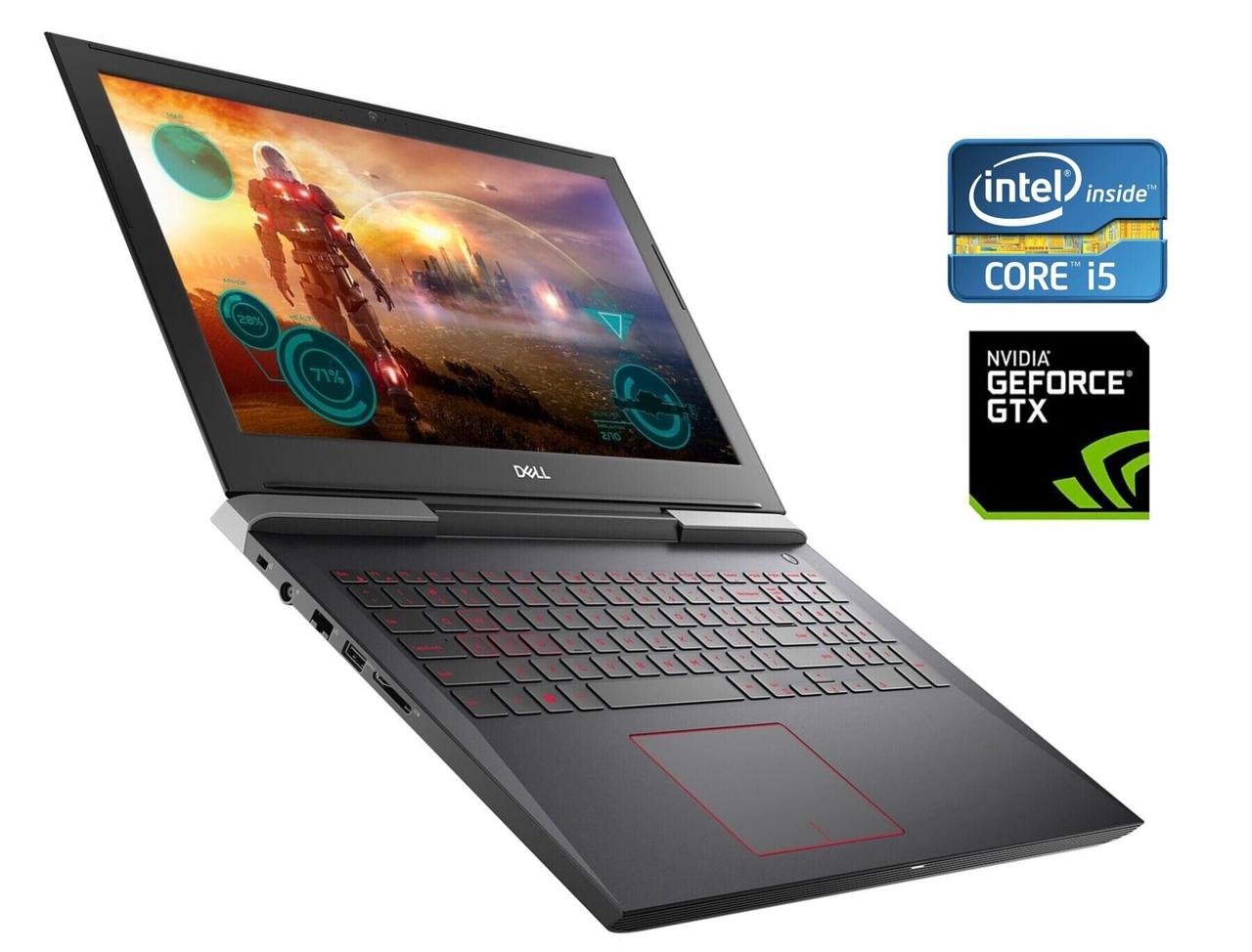 Ігровий ноутбук Dell Inspiron 15 7577/ 15.6" 1920x1080/ i5-7300HQ/ 16GB RAM/ 128GB SSD+1000GB HDD/ GTX 1060 6GB
