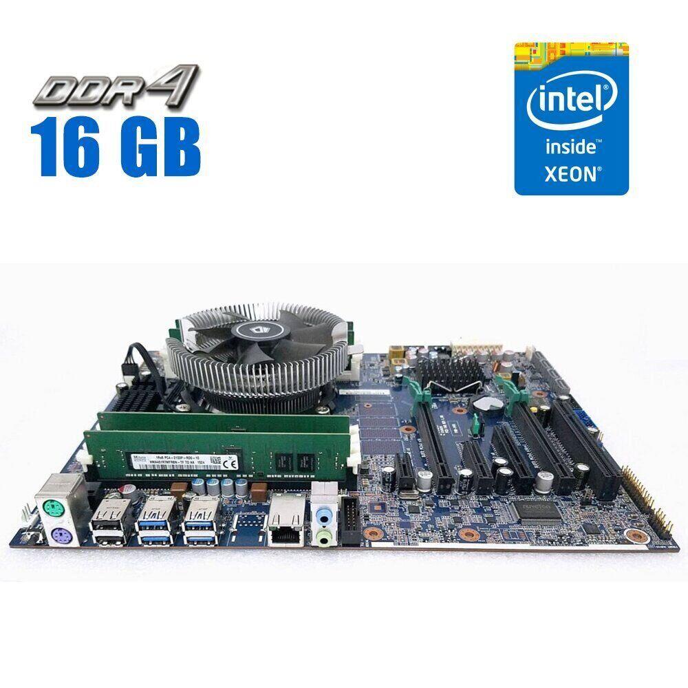 Комплект: Материнська плата HP Z440 / Intel Xeon E5-2640 v4 (10 (20) ядер по 2.4 - 3.4 GHz) (аналог i7-9700) / 16 GB DDR4 / Socket