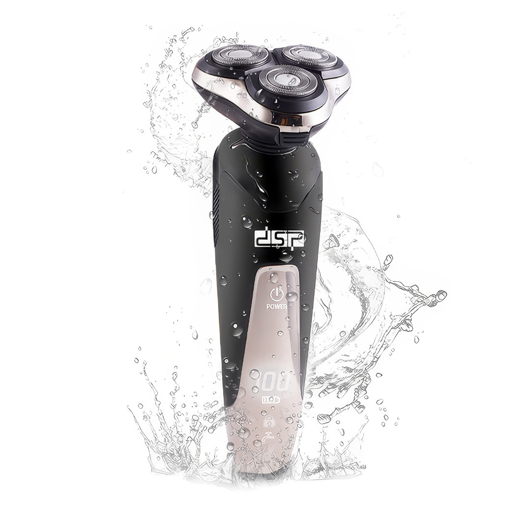 Електробритва чоловіча акумуляторна з плаваючими головками DSP 60017 Для вологого та сухого гоління, фото 1