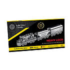 Колекційна модель-конструктор Metal Time Heavy Loco механічний вантажний карго-поїзд, фото 5