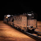 Колекційна модель-конструктор Metal Time Heavy Loco механічний вантажний карго-поїзд, фото 7