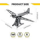 Колекційна модель-конструктор Metal Time Remarkable Douglas механічний літак DC-3, фото 8