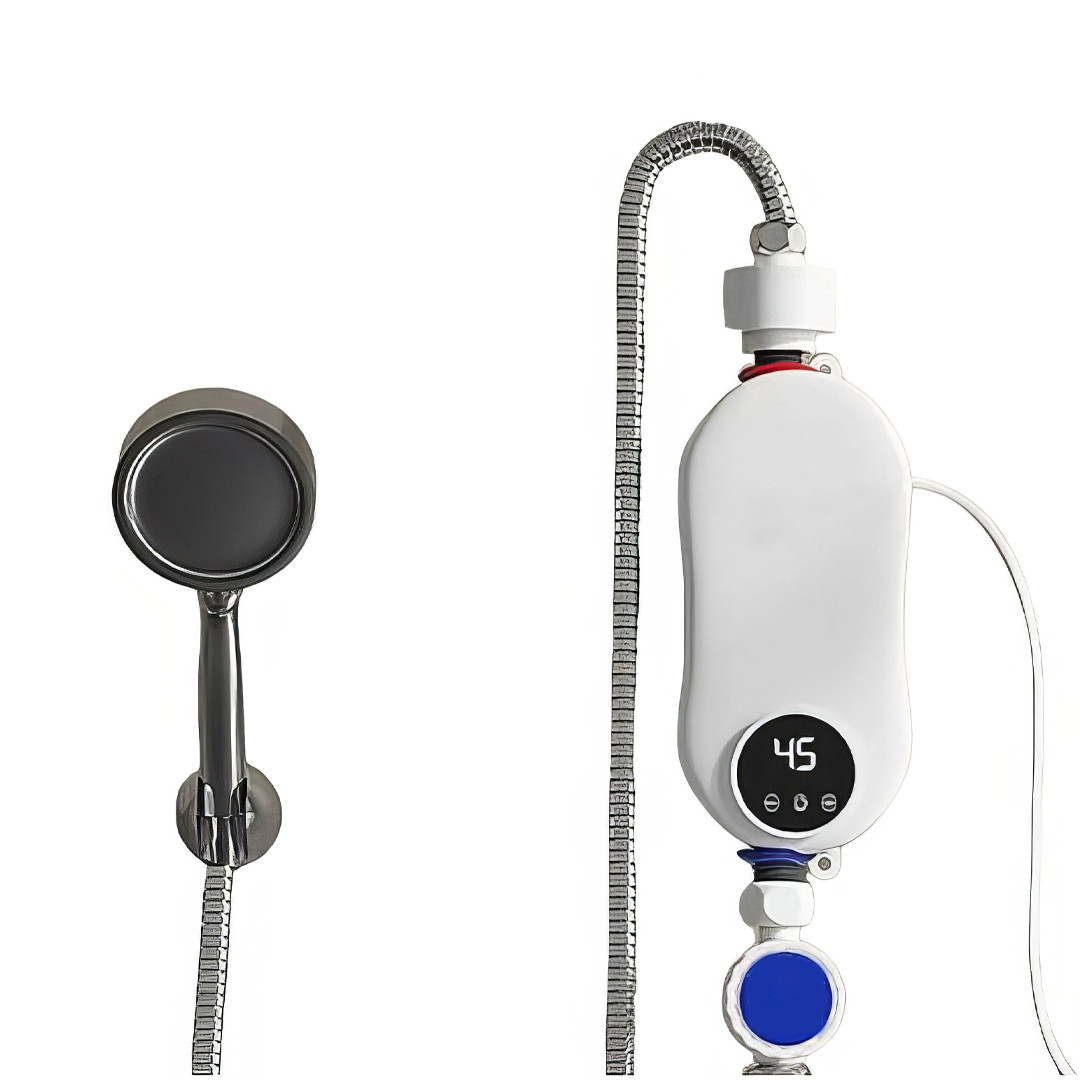 Електричний проточний водонагрівач із душем Electric water heater RYK-007 Бойлер кран настінний проточний, фото 1