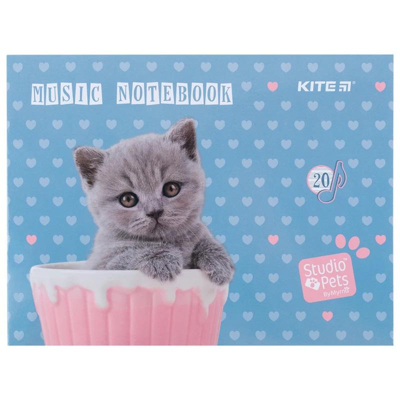 Нотний зошит Kite А5 20арк Studio Pets SP24-405