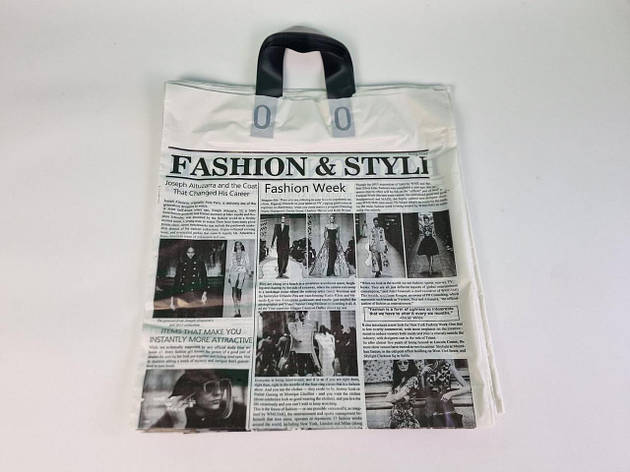 Пакет із петльовою ручкою (38*42+3) "Газета" ХВГ (25 шт.), фото 1