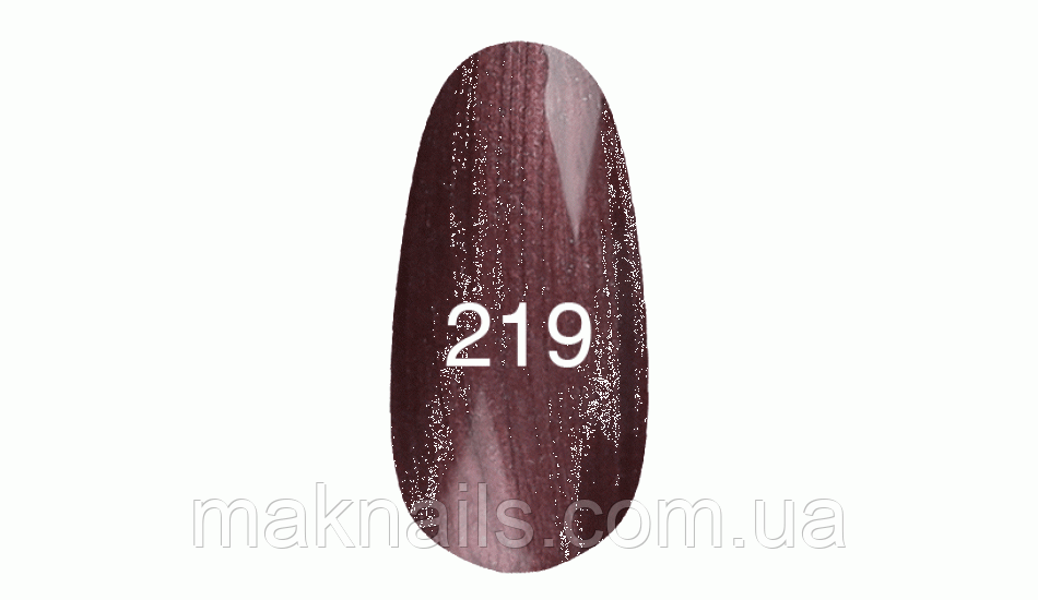 Гель-лак No 219 Мідно-каштановий перламутровий (З перламутром)