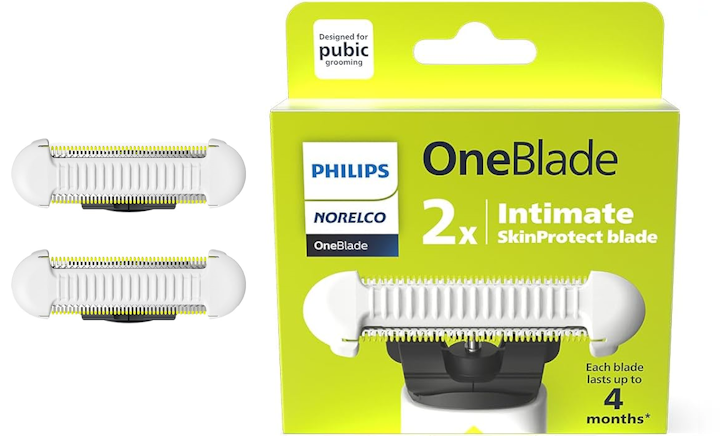 Змінні леза PHILIPS OneBlade для інтимної стрижки QP229/80 2 шт, фото 1