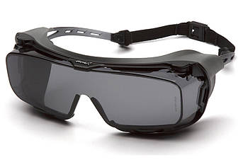 Окуляри захисні з ущільнювачем Pyramex Cappture-Plus (gray) Super Anti-Fog H2MAX, сірі