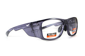 Окуляри під діоптрії Global Vision RX-T Gloss Black (clear) RX-able, прозорі в чорній напівпрозорій оправі