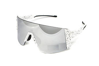 Окуляри захисні Global Vision Astro White (G-Tech™ silver), дзеркальні сірі в білій оправі (з можливістю установки діоптрійної