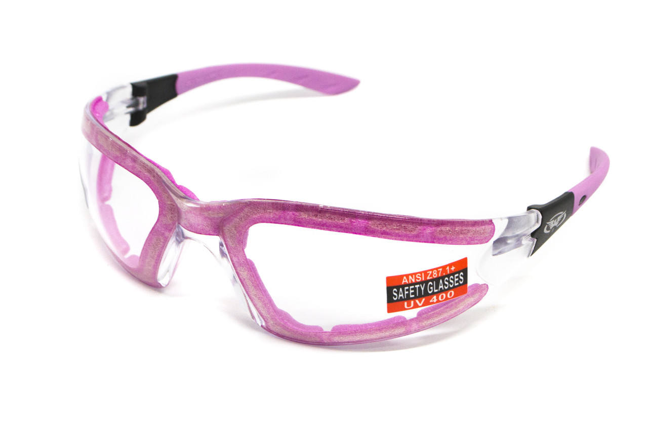 Окуляри захисні з ущільнювачем Global Vision Ruthless Purple (clear) Anti-Fog, прозорі в фіолетовій оправі, фото 1