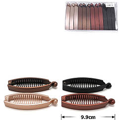 Шпилька банан гуртом 10 см каучук 12 шт./пач. КОРИЧНЕВІ