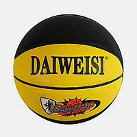 М`яч баскетбольний Daiweisi, матеріал PU, розмір №7. Black with yellow (141737) артикул 4817737