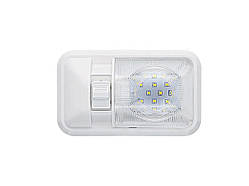 LED плафон салону універсальний SND-0006 12-24V 24 SMD 2835 WHITE із вимикачем. 208х126х40 мм