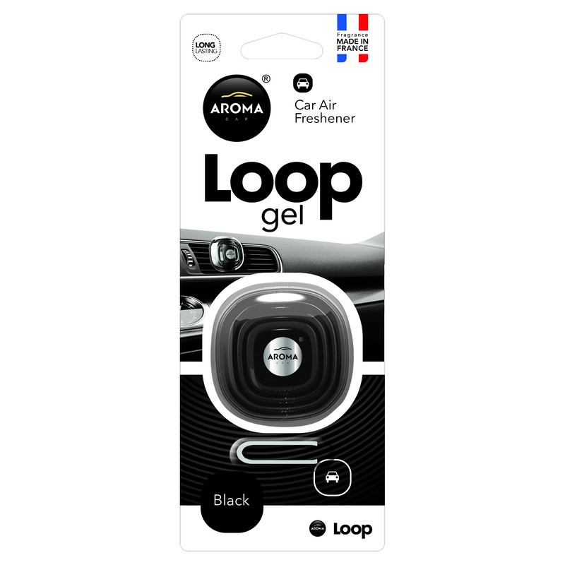 Ароматизатор у машину-пахучка для авто Aroma Car Loop Gel Black